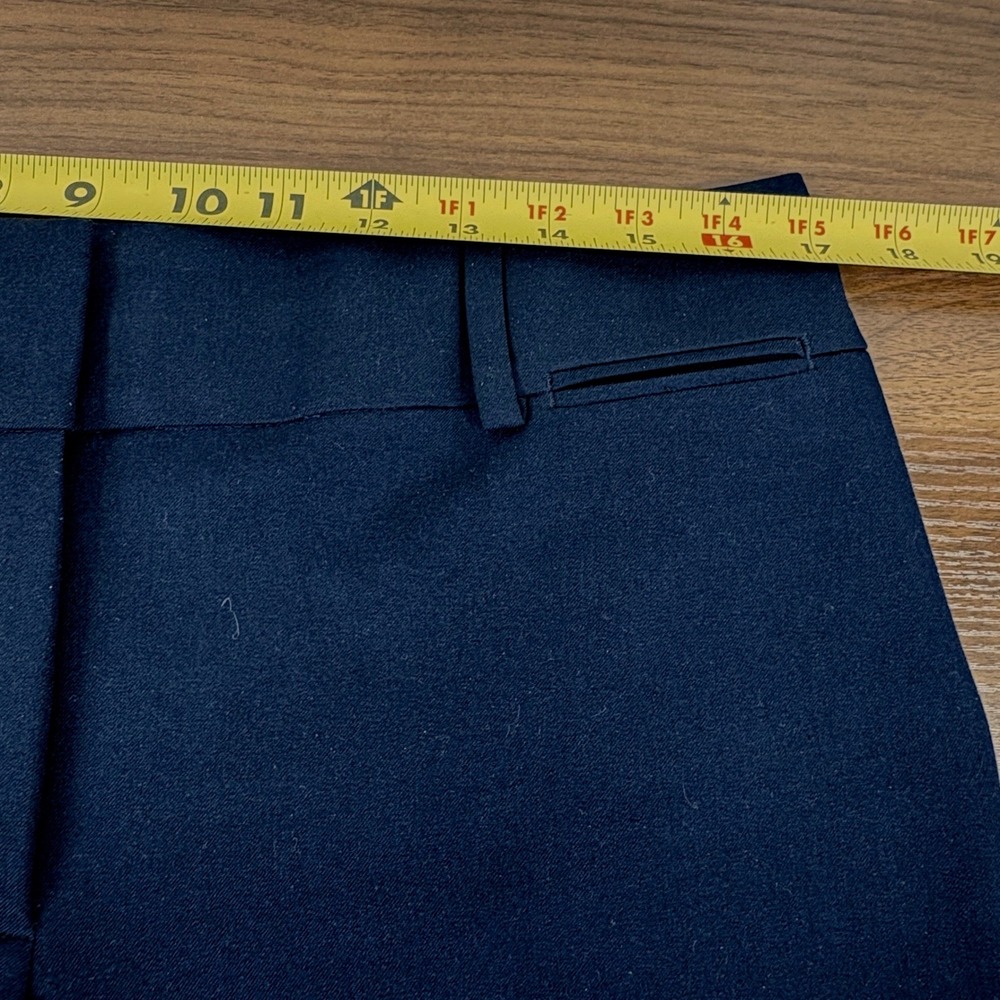 Ann Taylor LOFT Julie Trouser Women 8 Navy Blue Straight Leg Workwear Corpcore - Picture 6 of 12